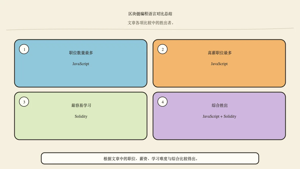 区块链编程语言各项比较的胜出者